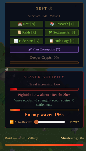 Threat and wave timer